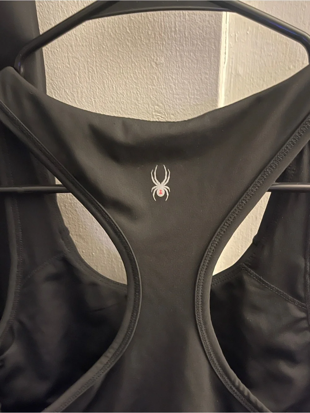 Spyder Women’s Black Racerback Sports Bra W/ Logo Size Medium NWOT